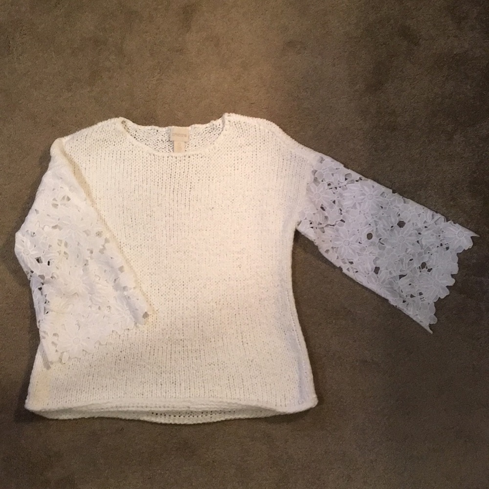 Chico’s White Sweater Size 0- Size Small - Picture 4 of 4